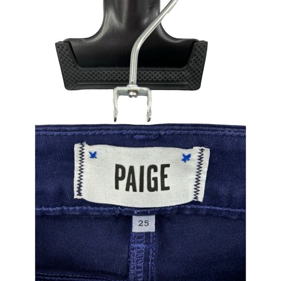 Paige Jeans Womens Size 25 Verdugo Ultra Skinny Blue Paisley Coated Stretch NWT - Picture 3 of 7